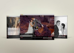 Tres ejemplos de distintas secciones de la web portfolio de fotografía de Gulliver